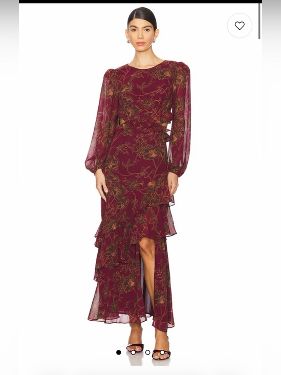 Astr Dresses & Skirts - Astr Floral Ruffle Plum Maxi Dress